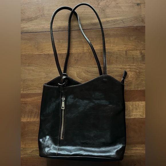Gorgeous Italian Tuscan leather purse-backpack - Picture 1 of 9